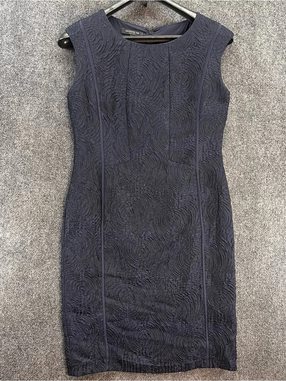 Lafayette 148 2-Piece Dress/Cropped Jacket Small (4) Navy Black Boardroom Career